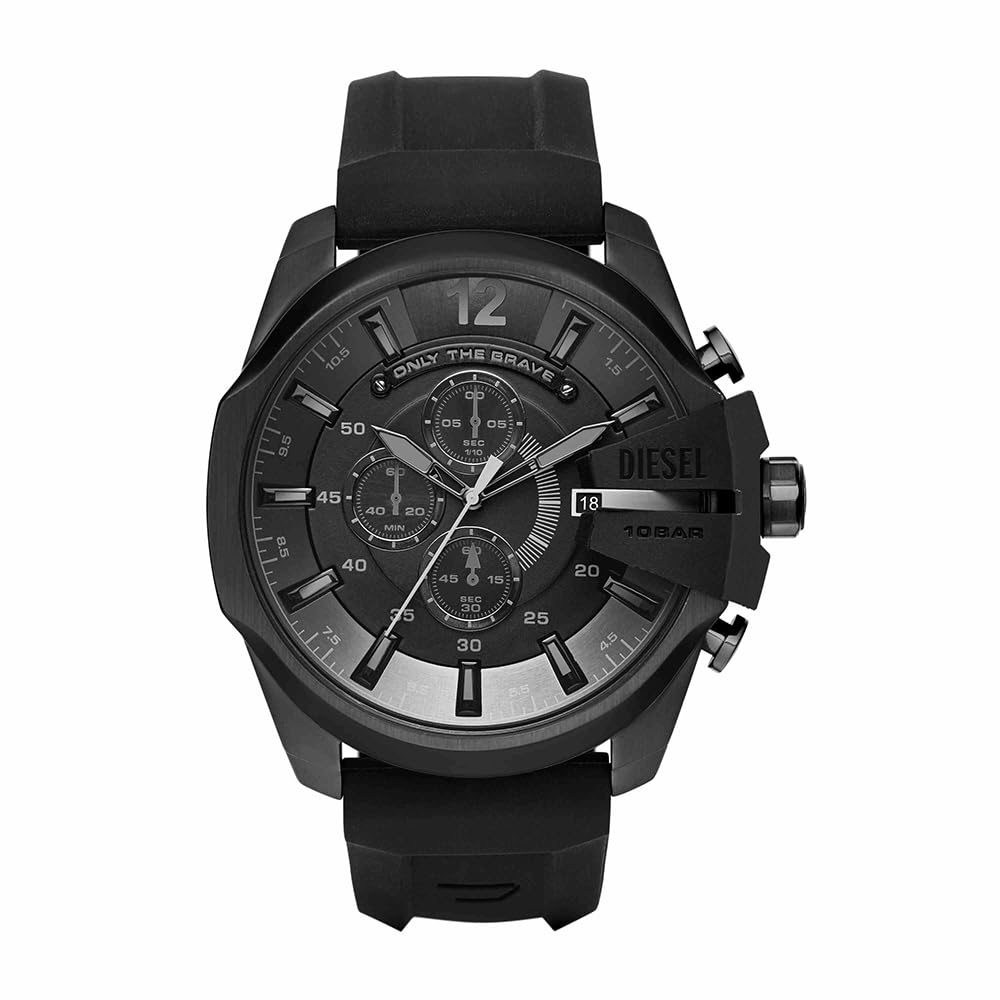 Diesel Mega Chief Stainless Steel Men's Watch with Analog or Digital Movement
