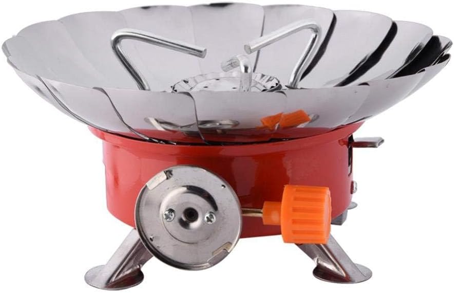 موقد غاز يمكن حمله في حقيبة الظهر ومضاد للرياح لاغراض التخييم