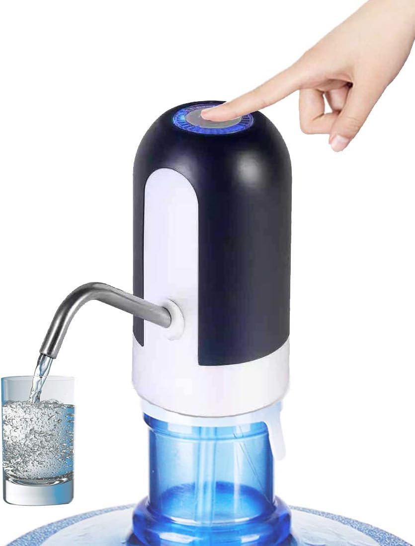 مضخة زجاجة مياه سعة 5 جالون قابلة للشحن بمنفذ USB للشرب التلقائي محمولة للتخييم