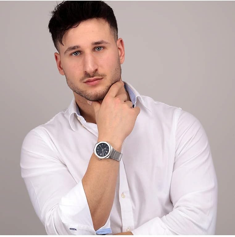 مازيراتي ساعة انالوج بعقارب ومينا ازرق للرجال من ستايل، موديل R8853142006