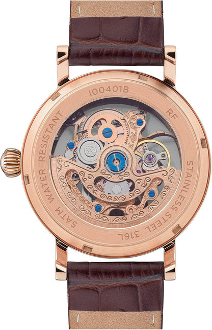 Ingersoll Men's The Herald Automatic Watch with Skeleton Dial and Brown Leather Strap I00401